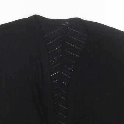 Aeropastale Womens Black V-Neck  Polyester Shrug Jumper Size XS