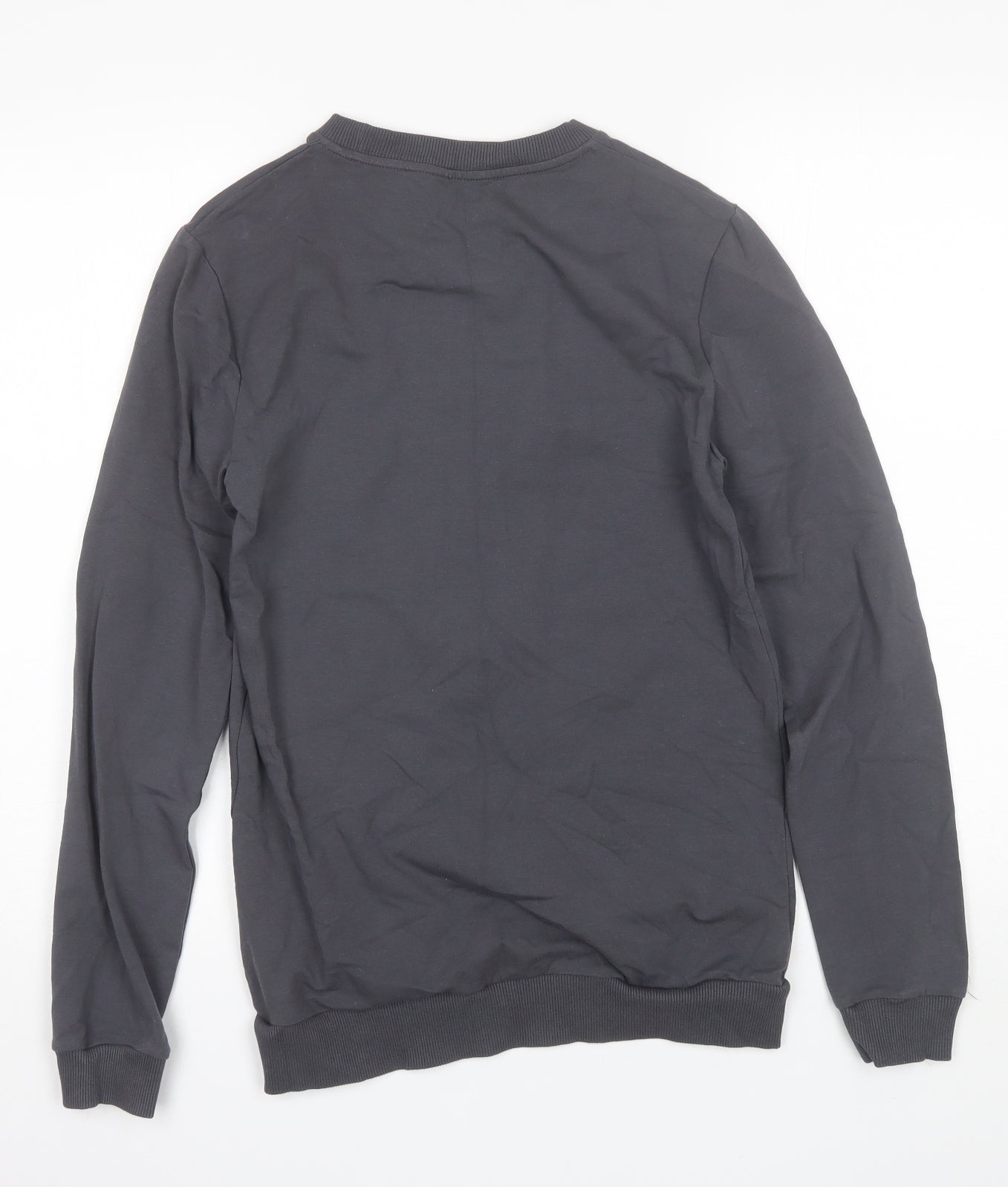 ASOS Mens Grey Round Neck  Cotton Pullover Jumper Size XS