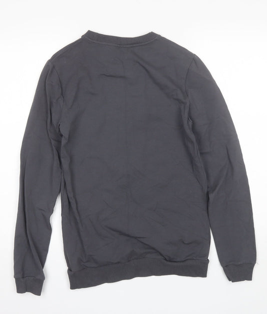 ASOS Mens Grey Round Neck  Cotton Pullover Jumper Size XS