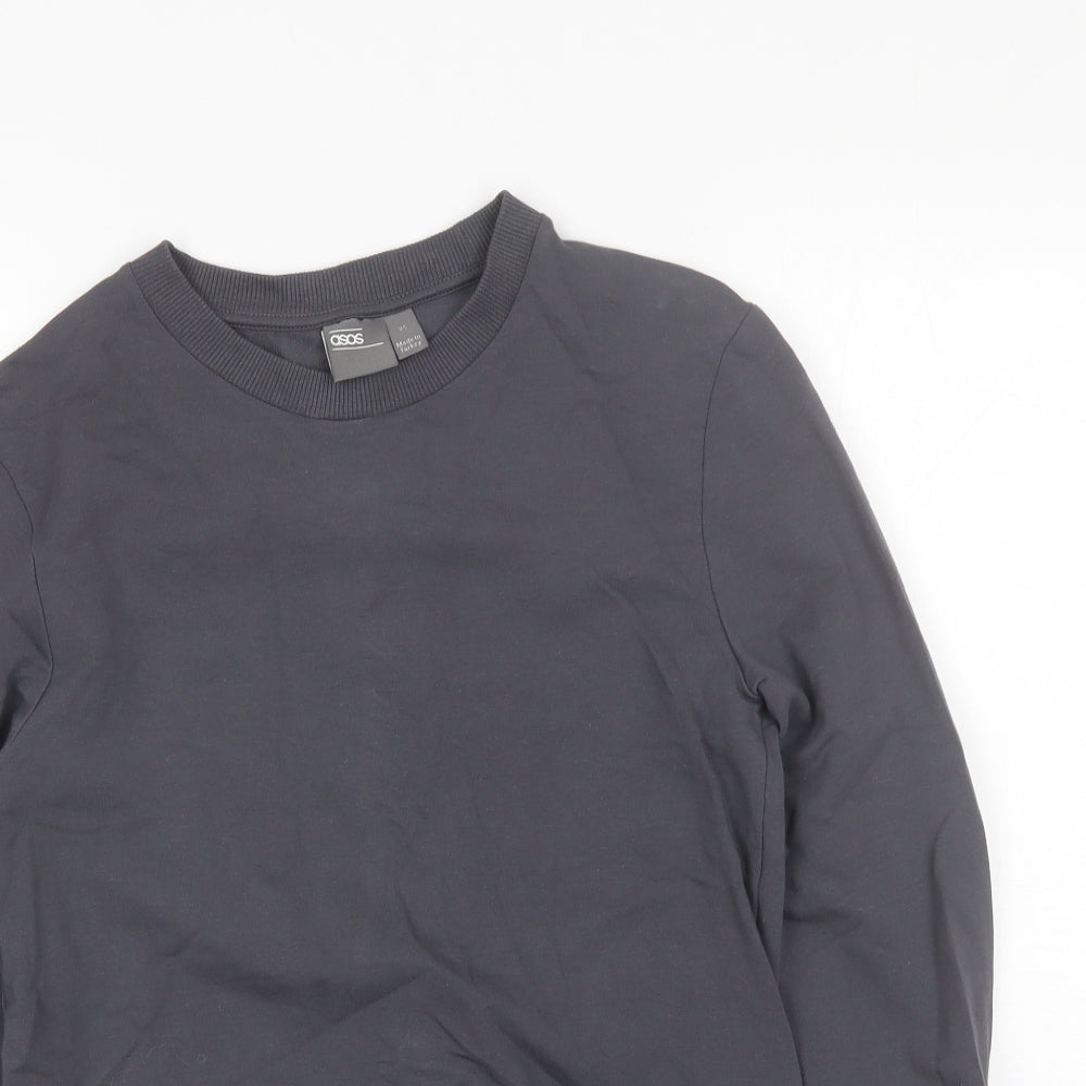 ASOS Mens Grey Round Neck  Cotton Pullover Jumper Size XS