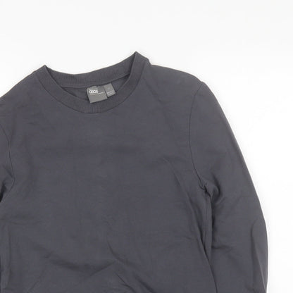 ASOS Mens Grey Round Neck  Cotton Pullover Jumper Size XS