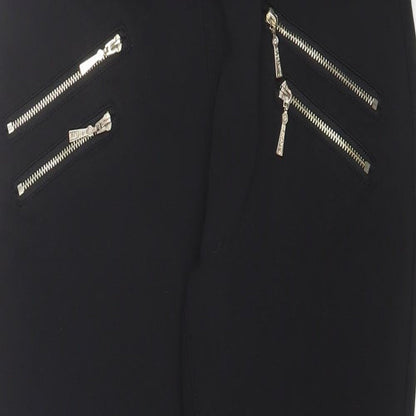 Elegant's Womens Black  Polyester Trousers  Size 14 L27 in Regular