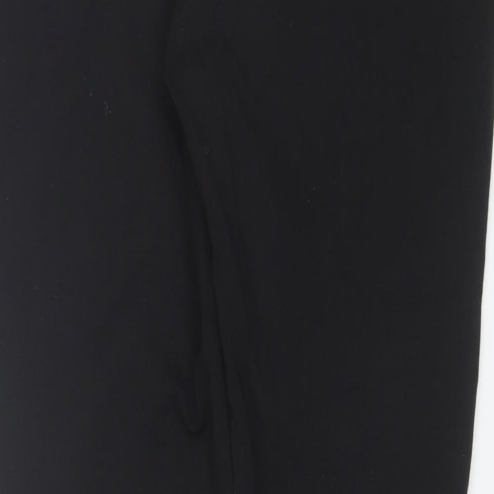 Elegant's Womens Black  Polyester Trousers  Size 14 L27 in Regular