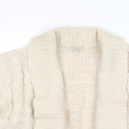 Womens UK Size 14 Debenhams Ivory Cardigan Jumper