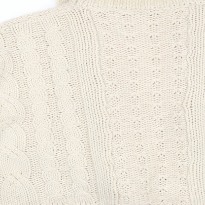 Womens UK Size 14 Debenhams Ivory Cardigan Jumper