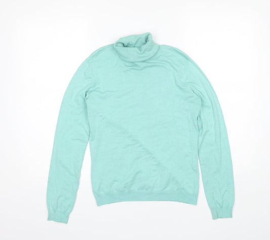 Country Casuals Womens Green Roll Neck  Viscose Pullover Jumper Size S