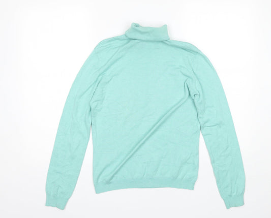 Country Casuals Womens Green Roll Neck  Viscose Pullover Jumper Size S