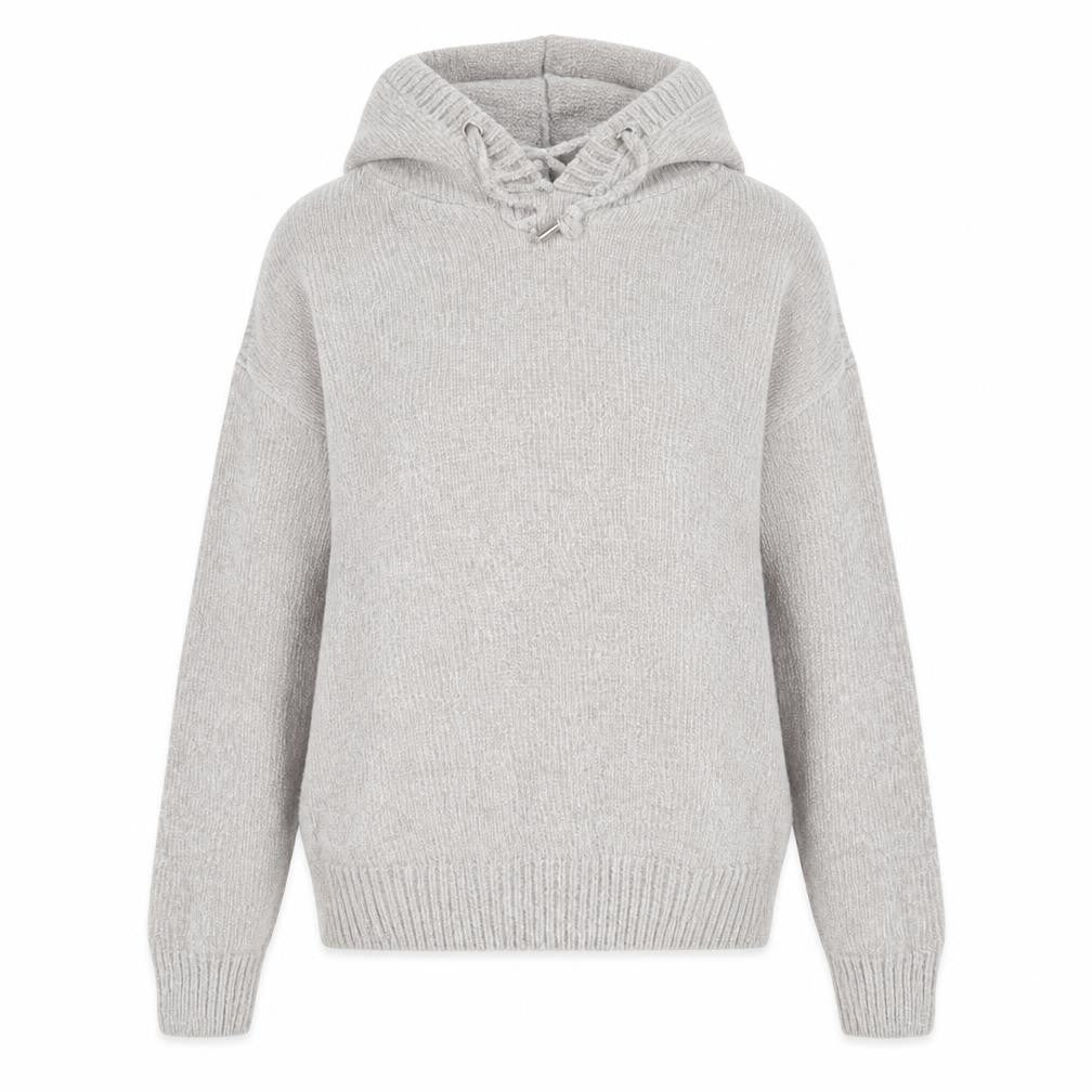 Front view of Primark women’s grey polyester pullover hoodie size 2xs