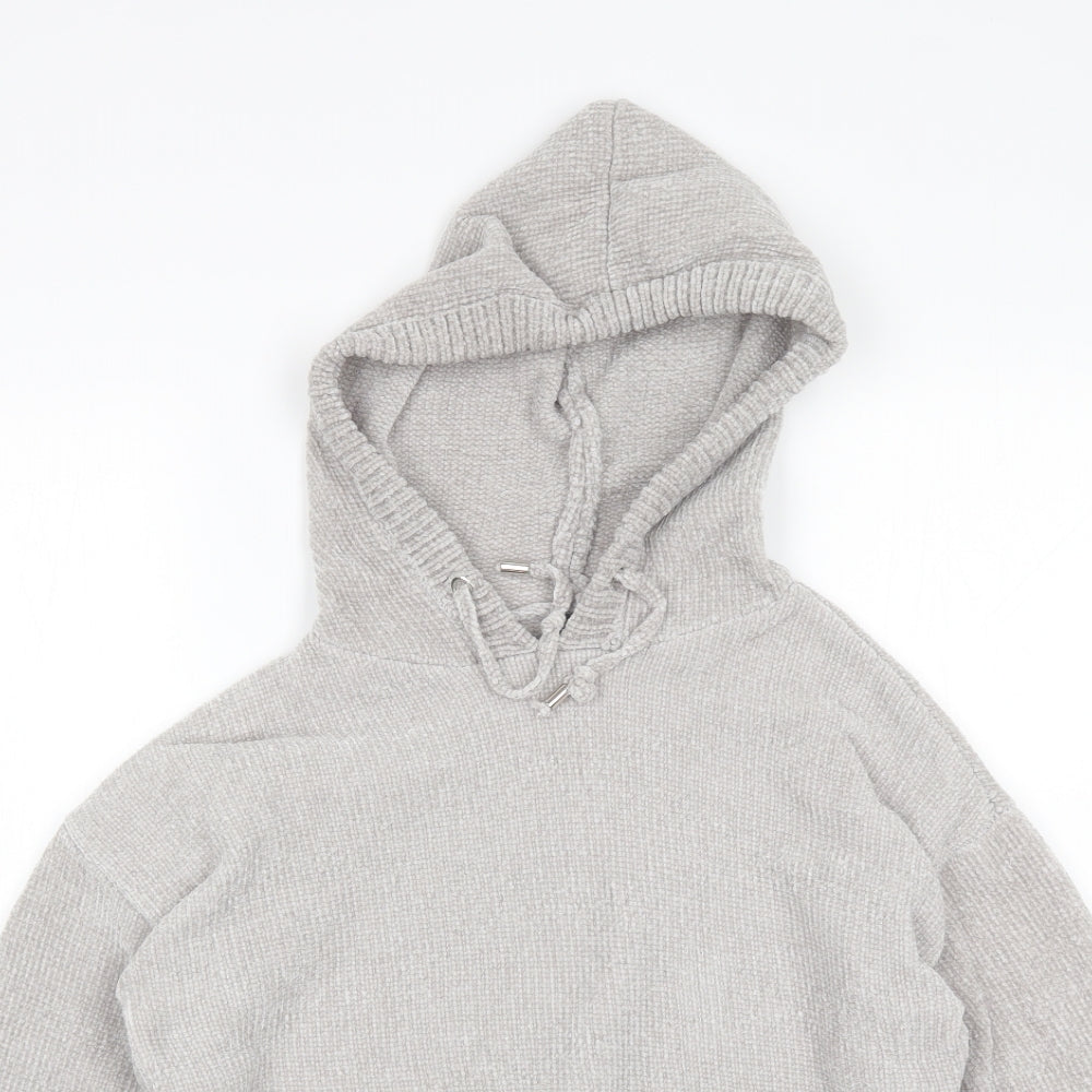Close-up detail of Primark women’s grey polyester pullover hoodie size 2xs