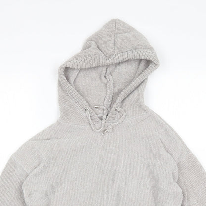 Close-up detail of Primark women’s grey polyester pullover hoodie size 2xs
