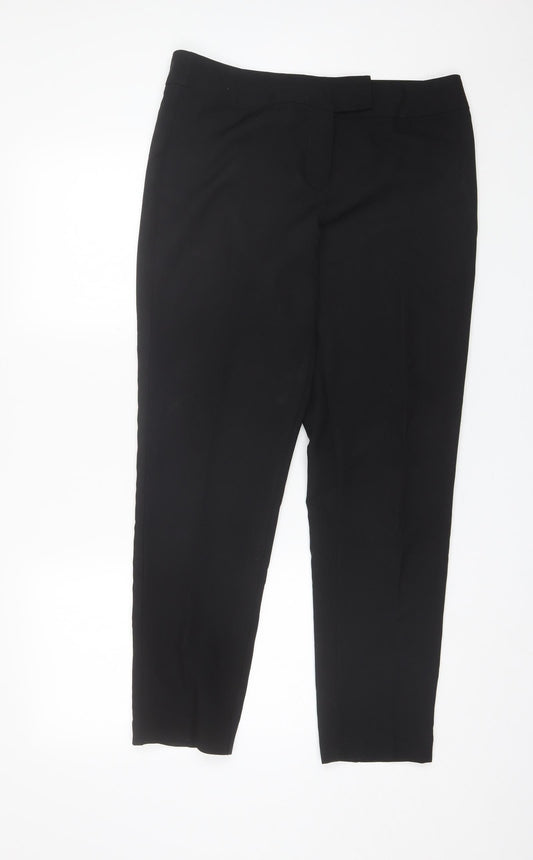 George Womens Black  Polyester Dress Pants Trousers Size 12 L28 in Regular