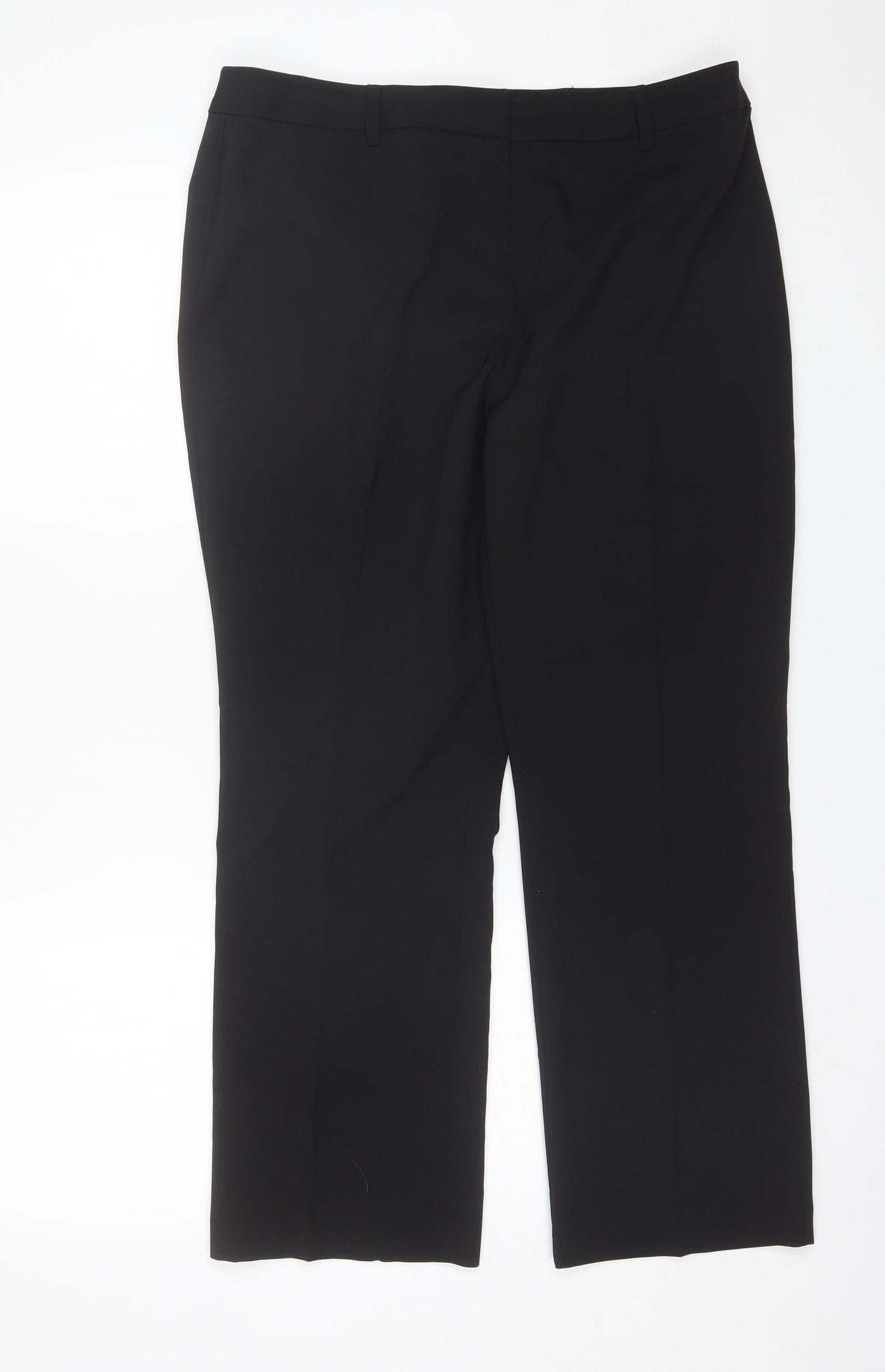 Womens UK Size 14 Papaya Regular Fit Dress Pants Black Trousers