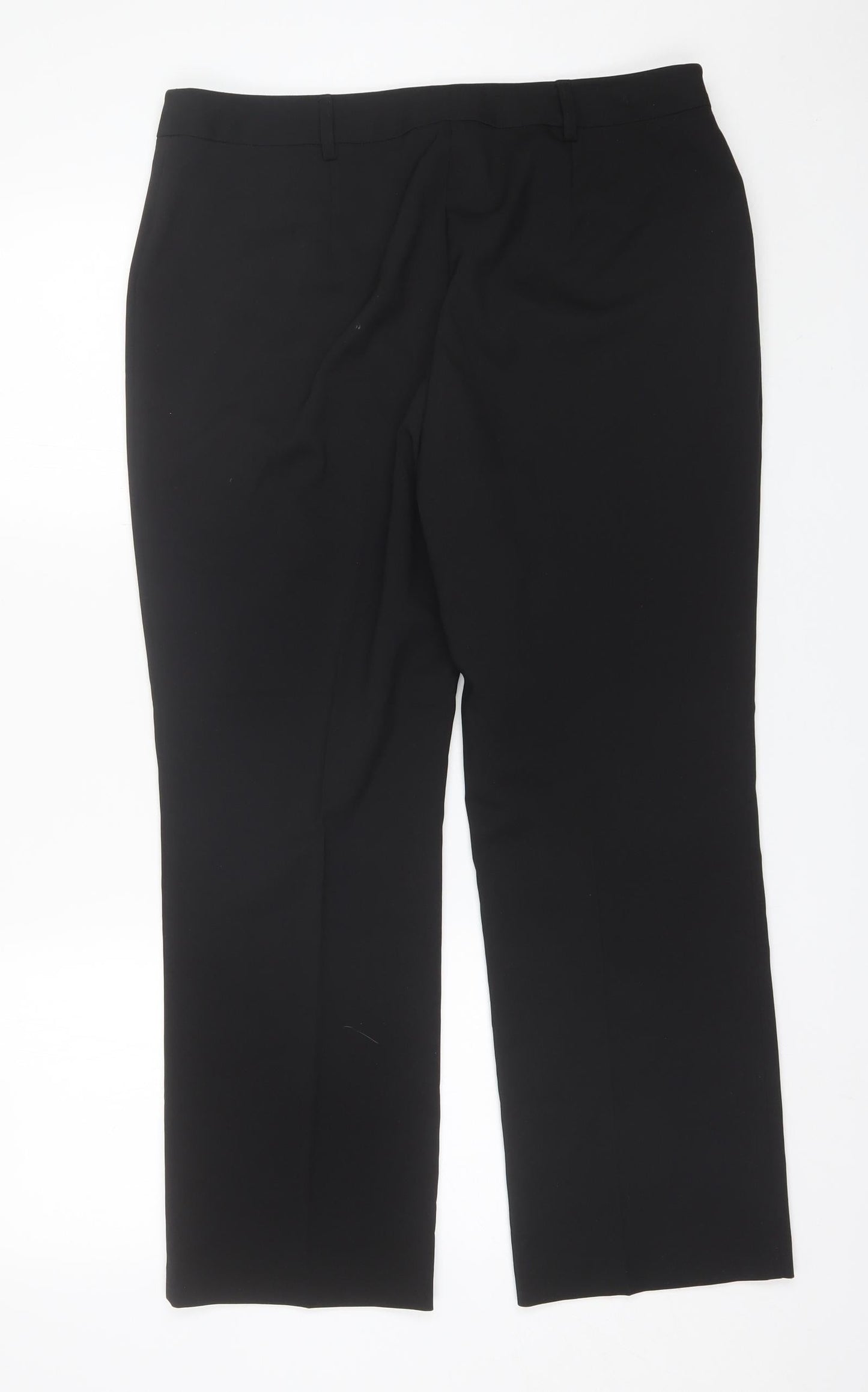 Womens UK Size 14 Papaya Regular Fit Dress Pants Black Trousers