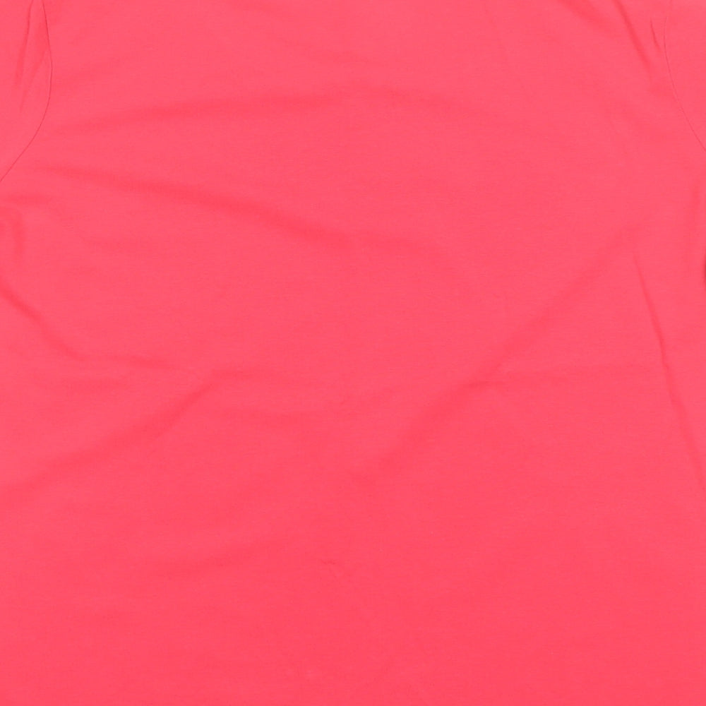 Womens UK Size 10 Damart Pink Basic T-Shirt