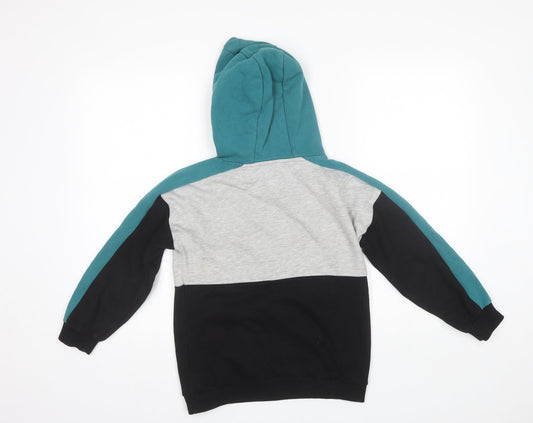 Primark Boys Black  Cotton Pullover Hoodie Size 9-10 Years