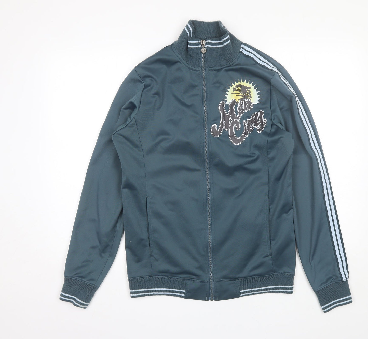 Urban City Wear Mens Blue Collared  Polyester Full Zip Jumper Size S