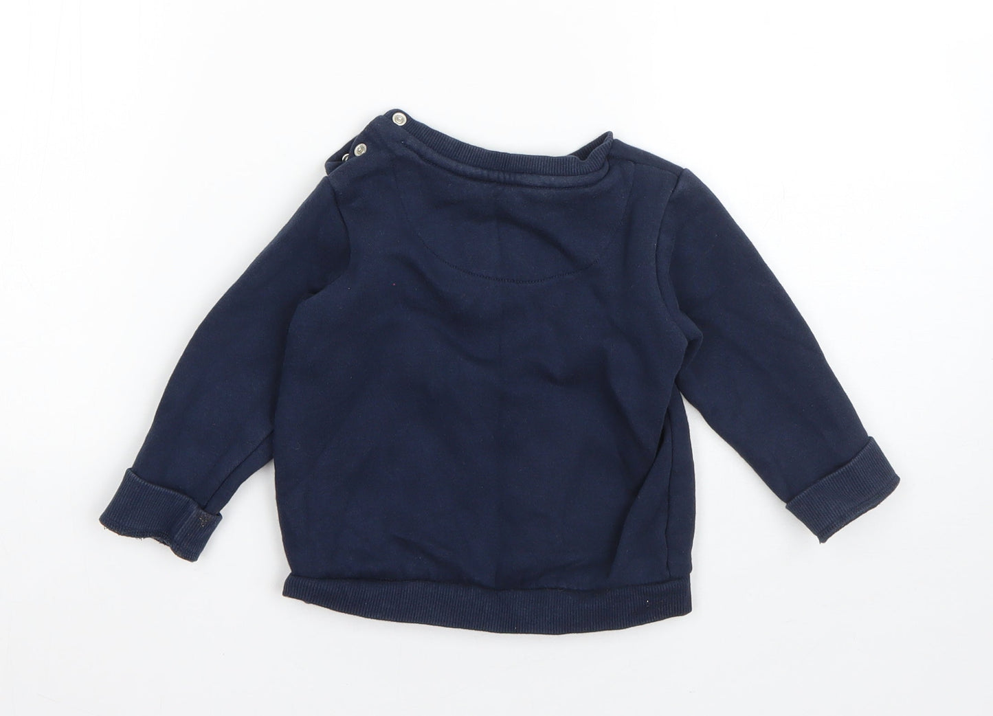 F&F Boys Blue  Cotton Pullover Jumper Size 12-18 Months