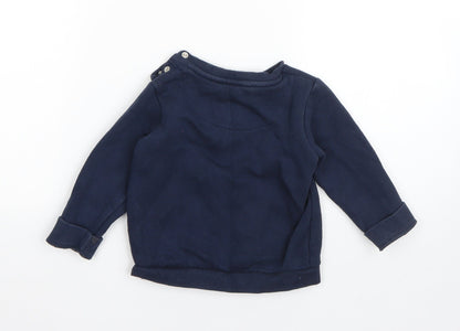 F&F Boys Blue  Cotton Pullover Jumper Size 12-18 Months