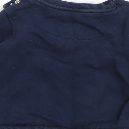 F&F Boys Blue  Cotton Pullover Jumper Size 12-18 Months