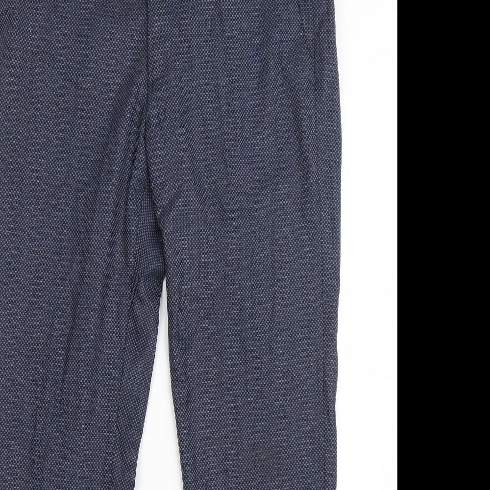 Preworn Mens Blue  Polyester Dress Pants Trousers Size 32 in L28 in Regular