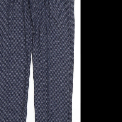 Preworn Mens Blue  Polyester Dress Pants Trousers Size 32 in L28 in Regular
