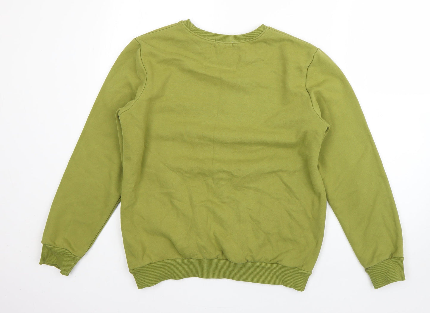 Sanctum Mens Green  Cotton Pullover Sweatshirt Size S