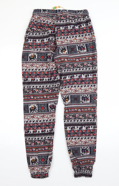 Preworn Womens Multicoloured Paisley Polyester Jegging Trousers Size M L28 in Regular
