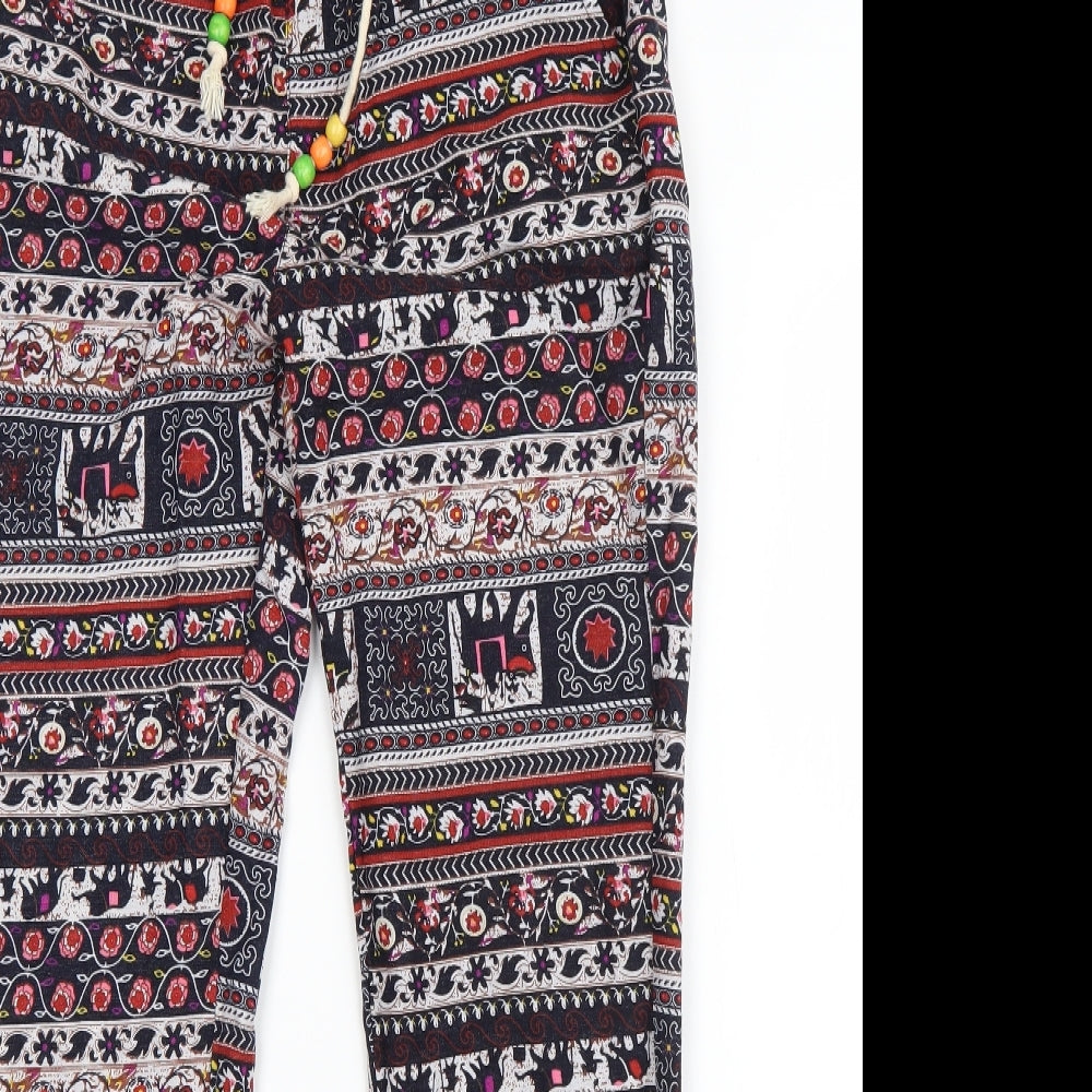 Preworn Womens Multicoloured Paisley Polyester Jegging Trousers Size M L28 in Regular