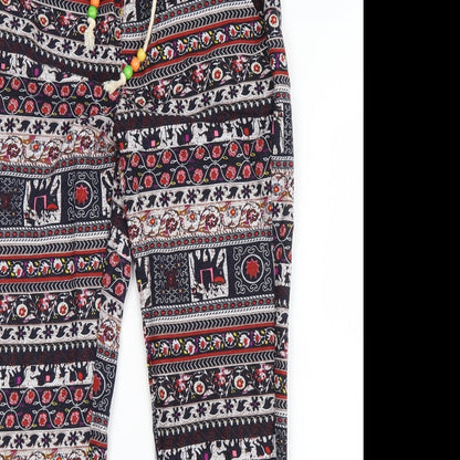 Preworn Womens Multicoloured Paisley Polyester Jegging Trousers Size M L28 in Regular