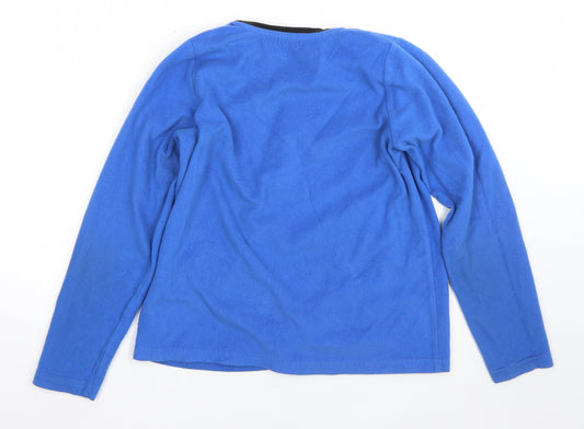 Preworn Boys Blue Round Neck  Polyester Pullover Jumper Size 13 Years