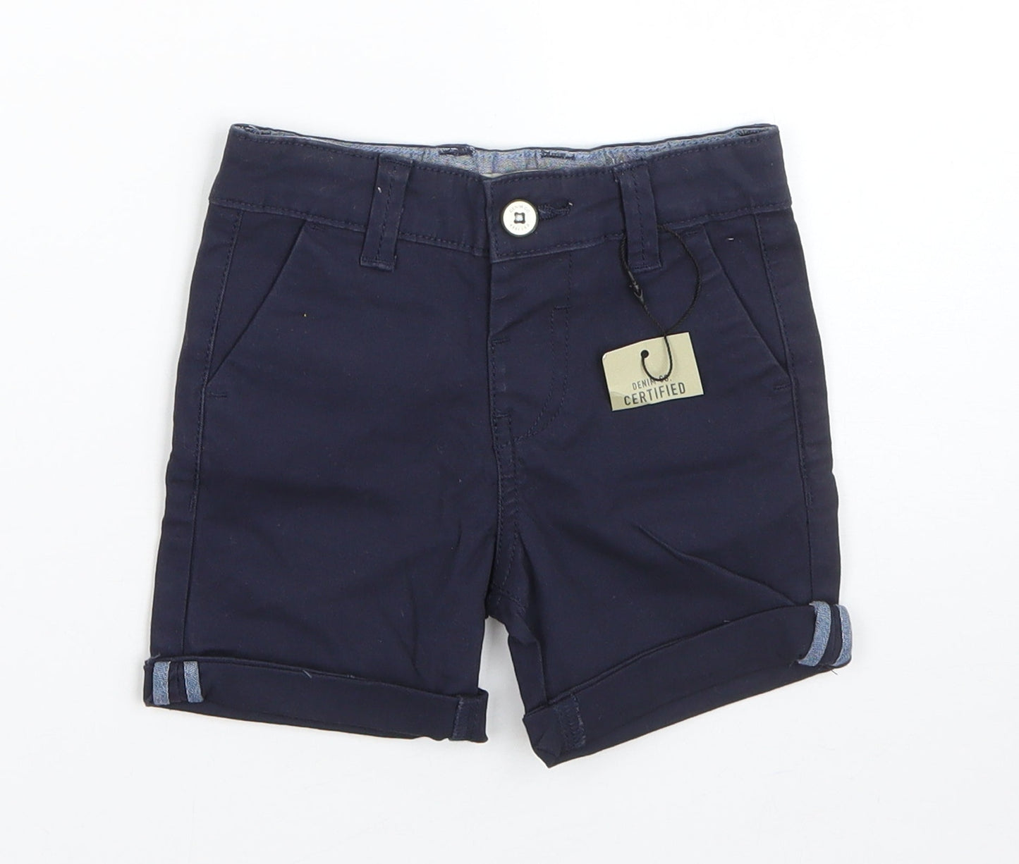 Denim Co Boys Blue  Cotton Cargo Trousers Size 18-24 Months