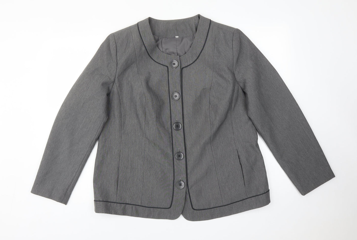 Womens UK Size 16 Preworn Regular Grey Suit Jacket
