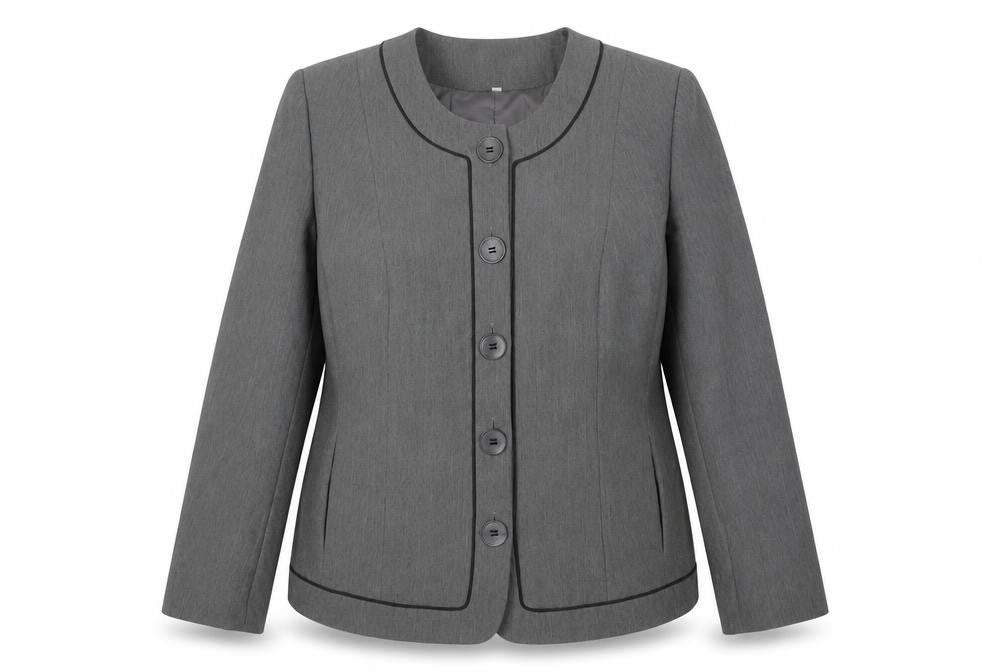 Womens UK Size 16 Preworn Regular Grey Suit Jacket