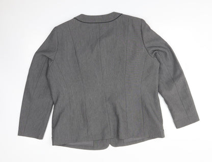 Womens UK Size 16 Preworn Regular Grey Suit Jacket