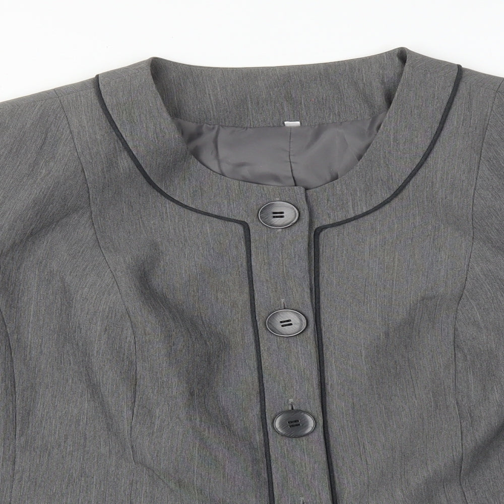 Womens UK Size 16 Preworn Regular Grey Suit Jacket