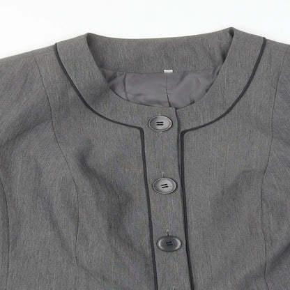 Womens UK Size 16 Preworn Regular Grey Suit Jacket