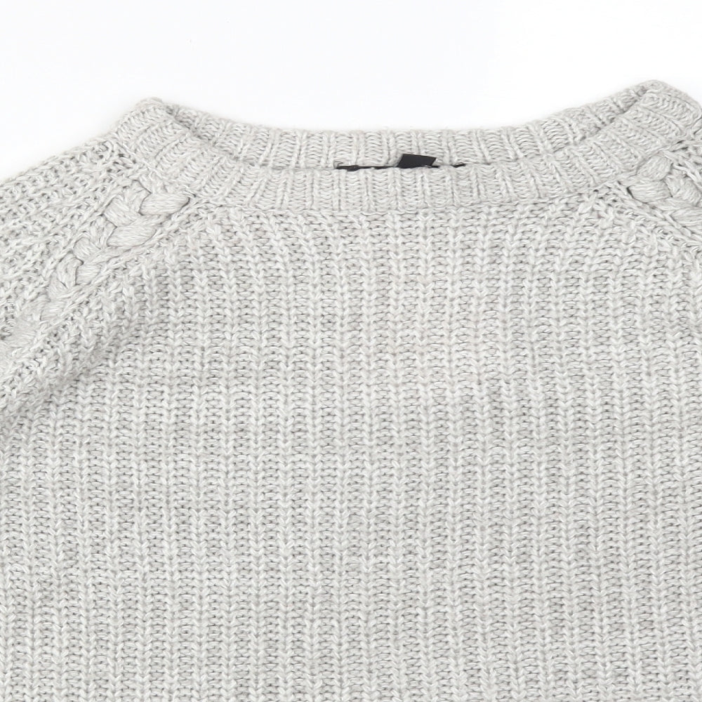 Womens UK Size 8 Atmosphere Grey Pullover Jumper
