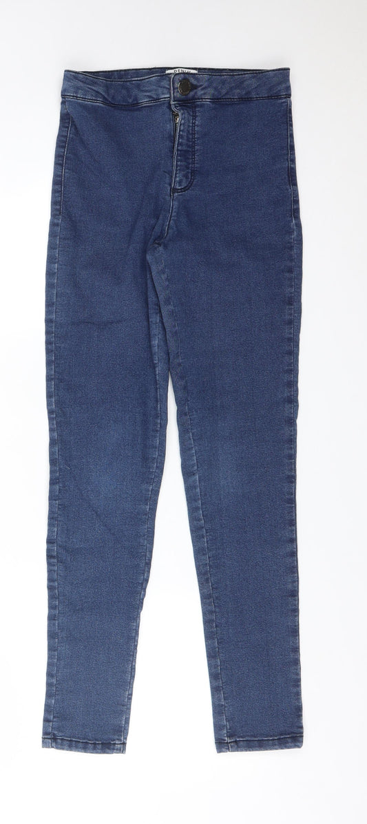 Miss Selfridge Womens Blue  Cotton Jegging Jeans Size 6 L27 in Regular