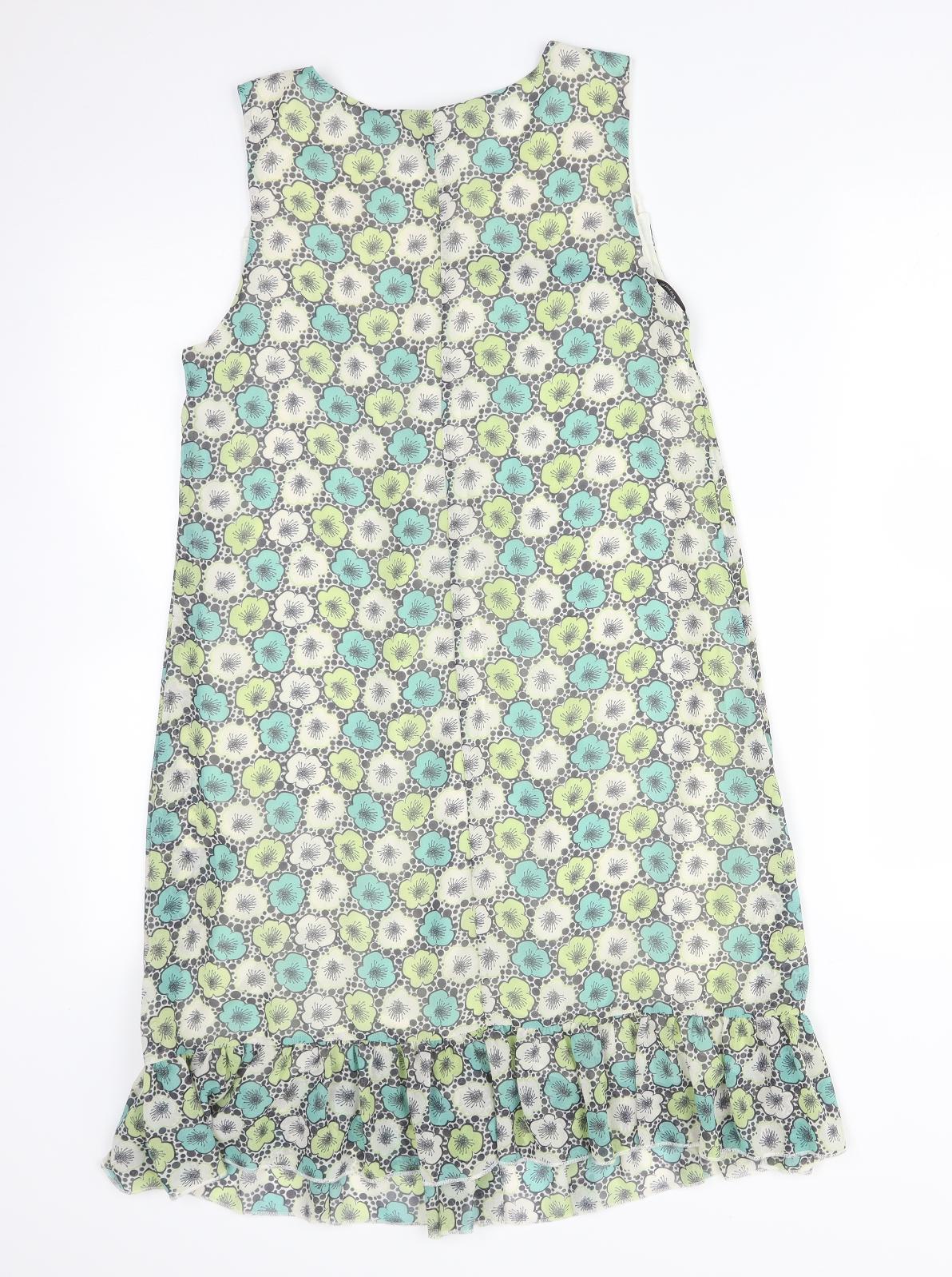 Dorothy Perkins Womens Multicoloured Floral Polyester A-Line  Size 10  Round Neck