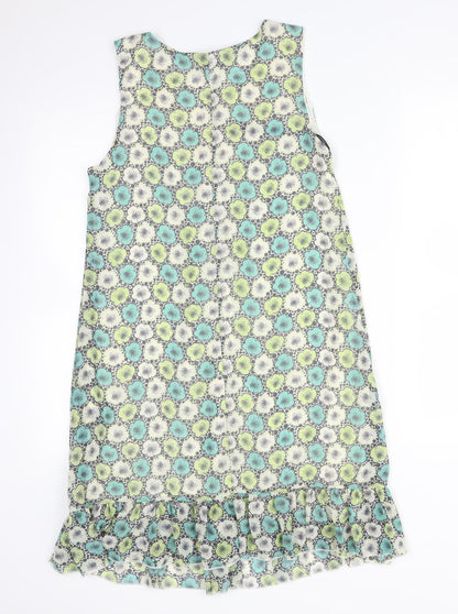 Dorothy Perkins Womens Multicoloured Floral Polyester A-Line  Size 10  Round Neck