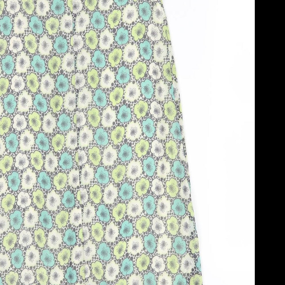Dorothy Perkins Womens Multicoloured Floral Polyester A-Line  Size 10  Round Neck