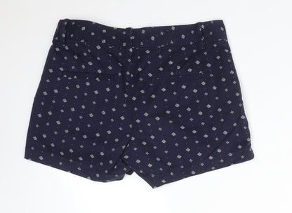 Gap Womens Blue Geometric Cotton Chino Shorts Size 4 L3 in Regular