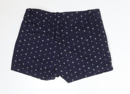 Gap Womens Blue Geometric Cotton Chino Shorts Size 4 L3 in Regular