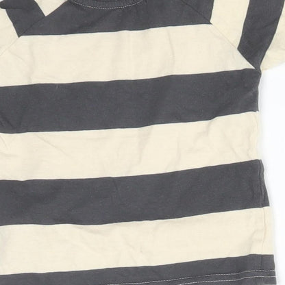 Primark Boys Multicoloured Striped Cotton Basic T-Shirt Size 6-9 Months Crew Neck  - YAY