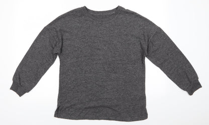Primark Womens Grey Round Neck  Polyester Pullover Jumper Size S   - Charcoal Grey