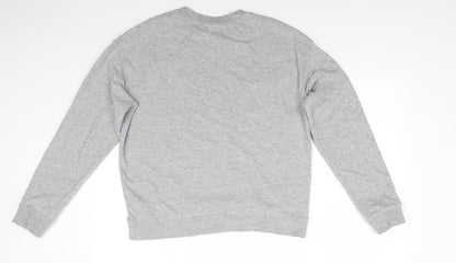 Divided Womens Grey  Cotton Pullover Sweatshirt Size M   - Mid Grey mix Heart Logo