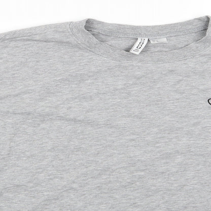 Divided Womens Grey  Cotton Pullover Sweatshirt Size M   - Mid Grey mix Heart Logo