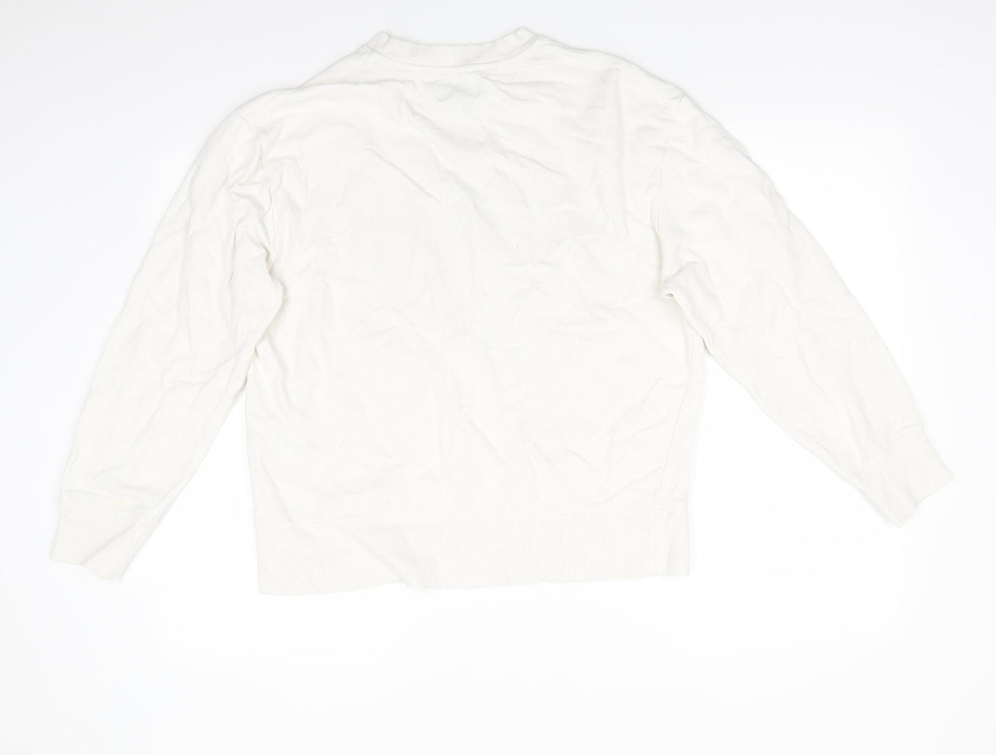 Topman Mens White  Cotton Pullover Sweatshirt Size S   - Palm Beach County