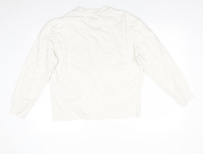 Topman Mens White  Cotton Pullover Sweatshirt Size S   - Palm Beach County