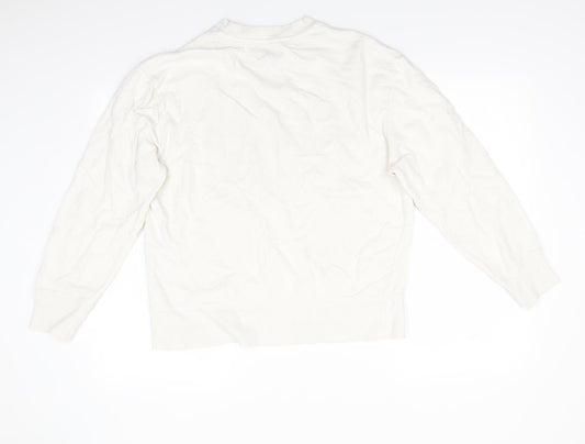 Topman Mens White  Cotton Pullover Sweatshirt Size S   - Palm Beach County